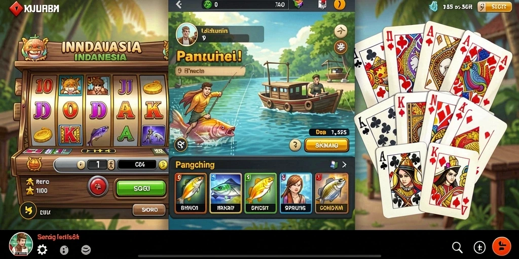 Pemandangan dunia fantasi yang menakjubkan.